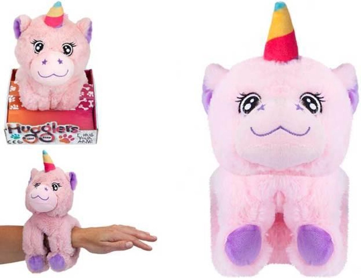 Pms Knuffelarmband Unicorn Meisjes 28 Cm Pluche Roze