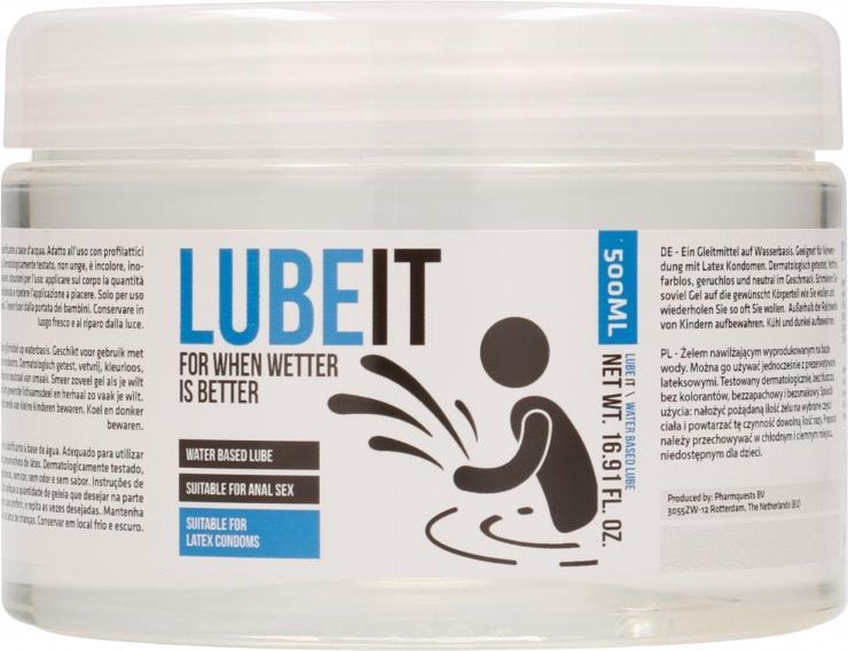 Pharmquests Lube It For When Wetter Is Better Glijmiddel op Waterbasis - 500 ml