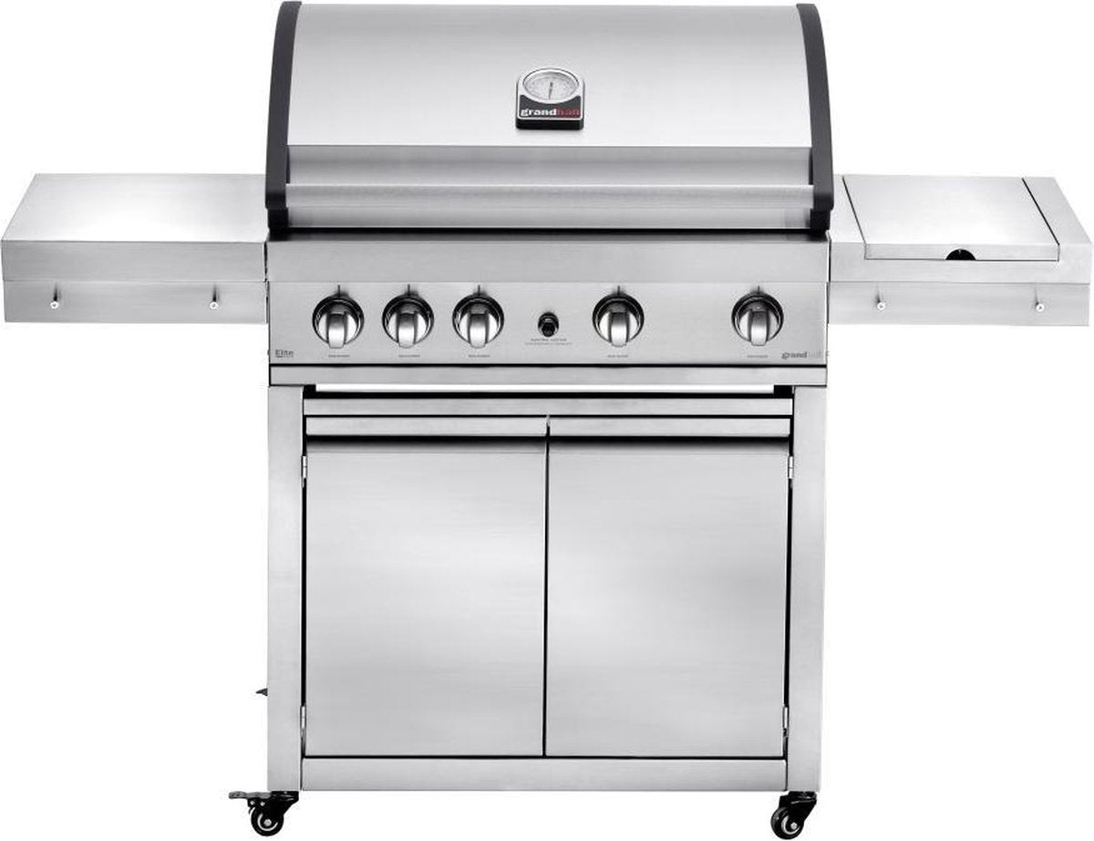 Grandhall Elite G4 Trolley Gasbarbecue - 6 branders - RVS