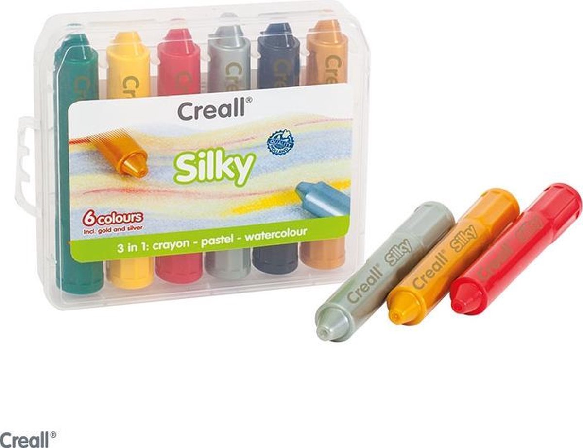 Creall Silky 3in1 Waskrijt 6 Kleuren