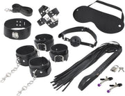 ForDig Luxe 13-Delige Bondage Set - Hoge Kwaliteit Kunstleer - Zilver