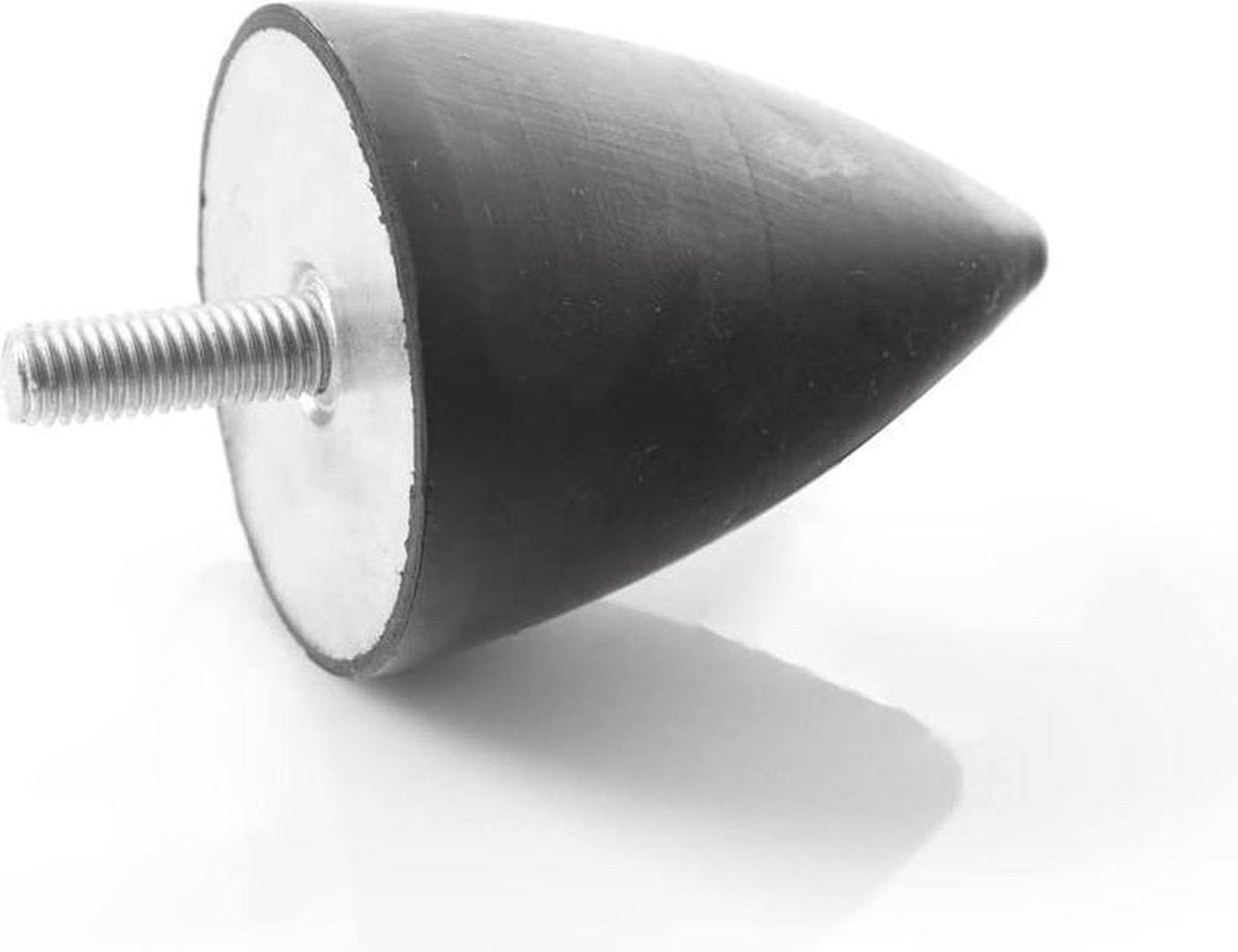 4 stuks Rubberen metalen element buffer aanslagbuffer parabelbuffer Type Kp M8 x 20 schroef maat en 30x36 mm rubberen Ø30 mm hoogte 36 mm Gummipuffer trillingsdempers silentblocks machinevoet natuurrubber voor motoren
