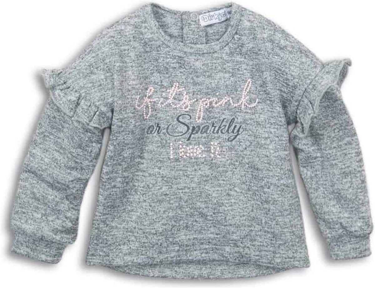 Dirkje sweater meisjes - Grey melee - maat 68