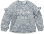 Dirkje sweater meisjes - Grey melee - maat 68