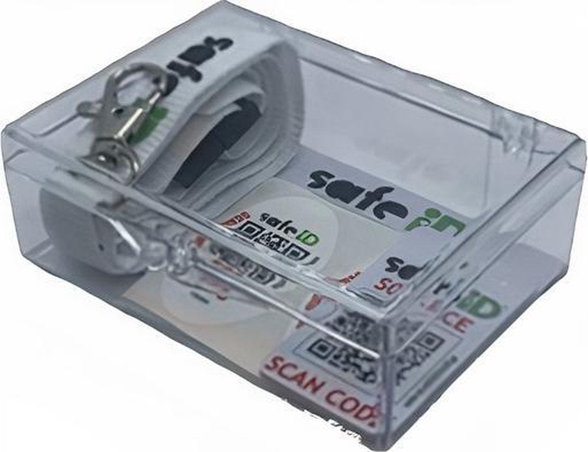 Safe-id Sos Veiligheid Pakket Qr-code Rvs Zilver 8-delig