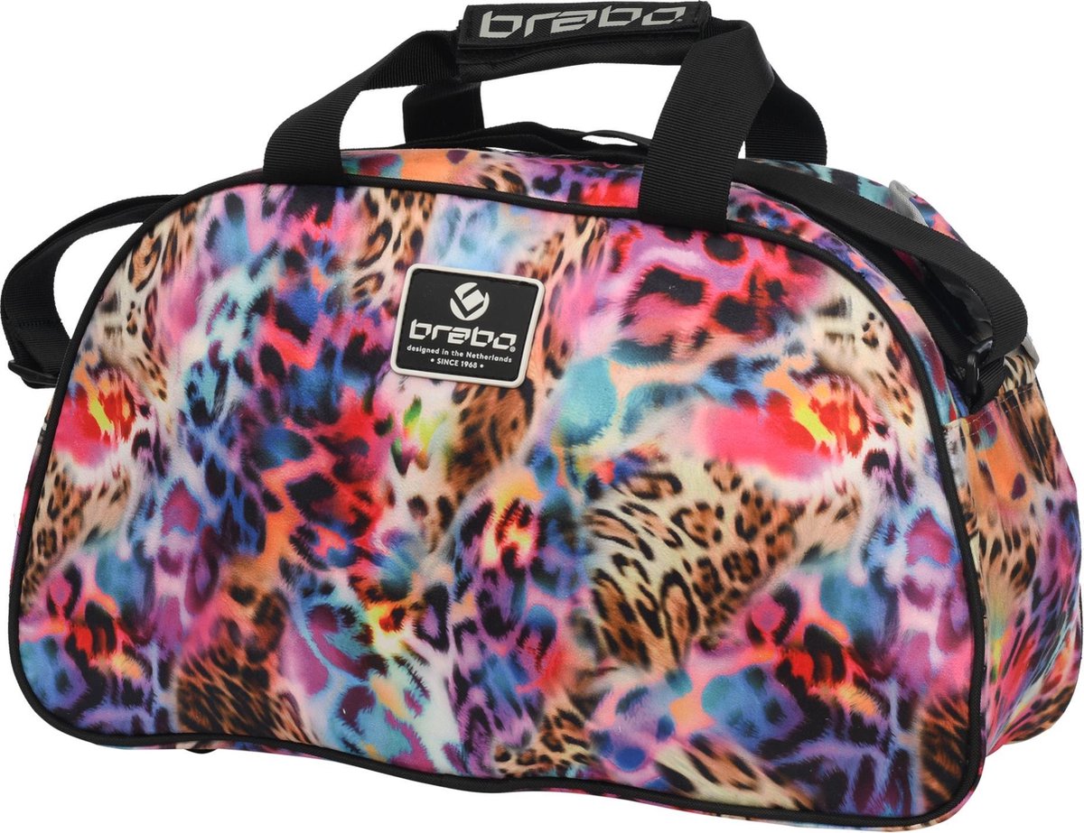 Brabo - BB5480 Shoulderbag Leopard Rainbow - Leopard - Vrouwen - Maat