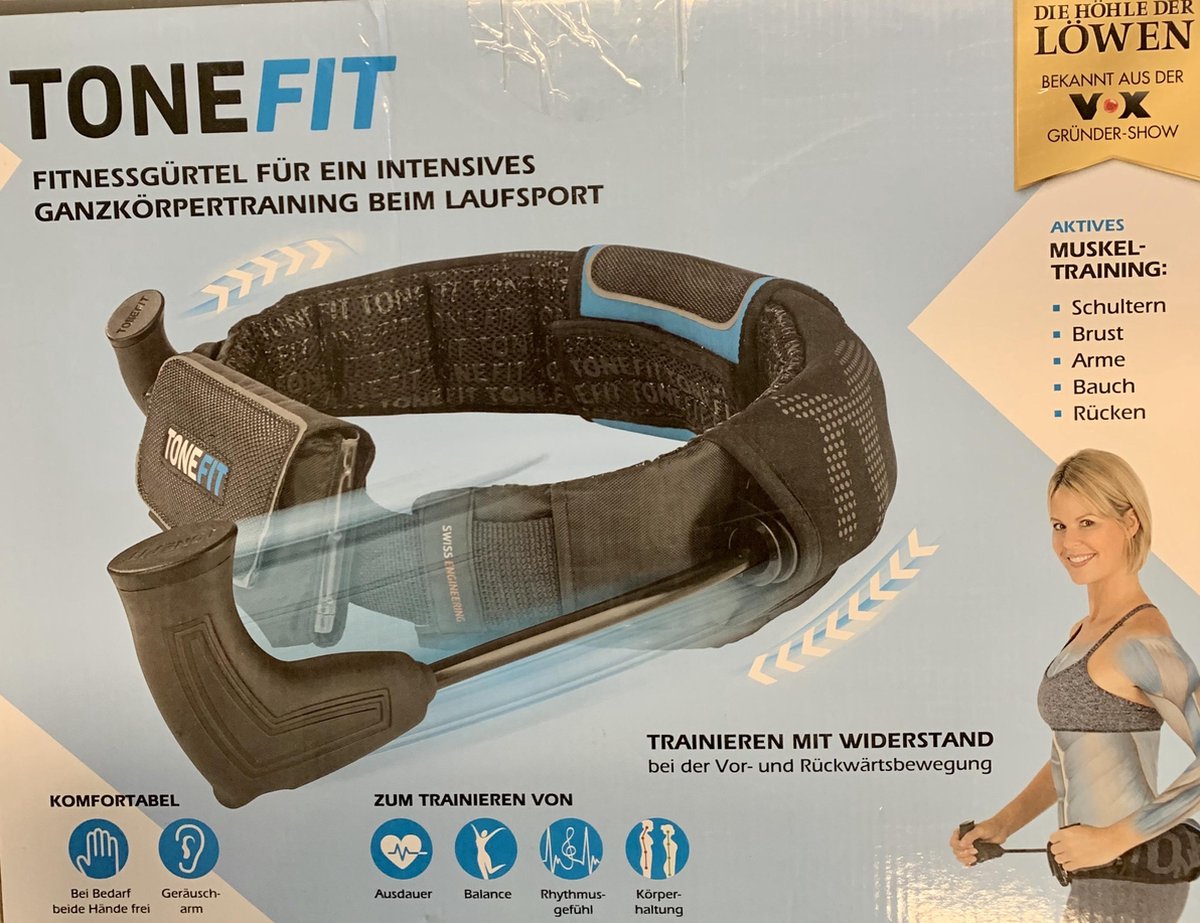 ToneFit-fitnessriem voor eenvoudige training van het hele lichaam tijdens het hardlopen