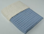 RiFresh - baby wiegdeken - blauwe wafelstof - teddy