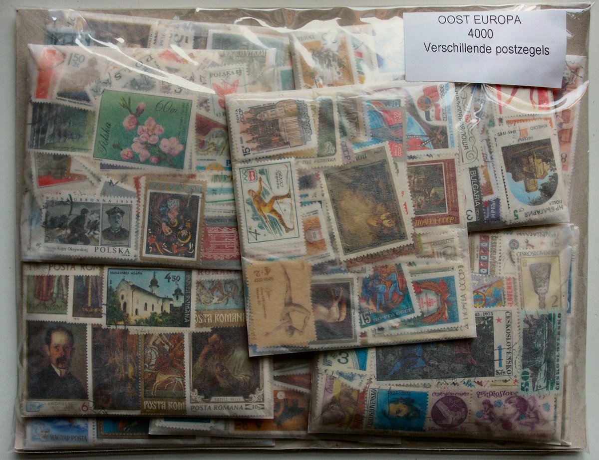 Postzegel Pakket Oost Europa - 4.000 verschillende