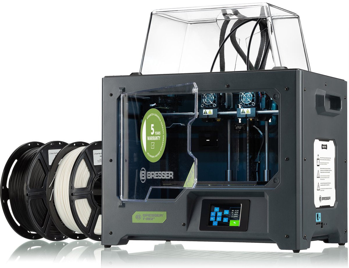 Bresser 3D Printer - T-REX²  -Met 2 Extruders - Afdrukken in 2 Kleuren