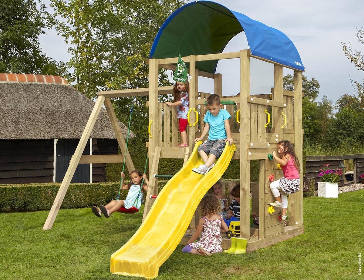 Houten Speelhuisje met Schommel • Farm 1-Swing Module 220