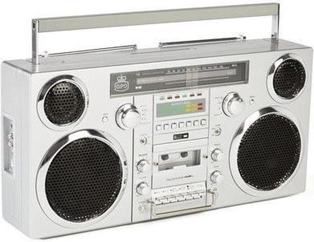 GPO Brooklyn Ghettoblaster Bluetooth Boombox Zilver