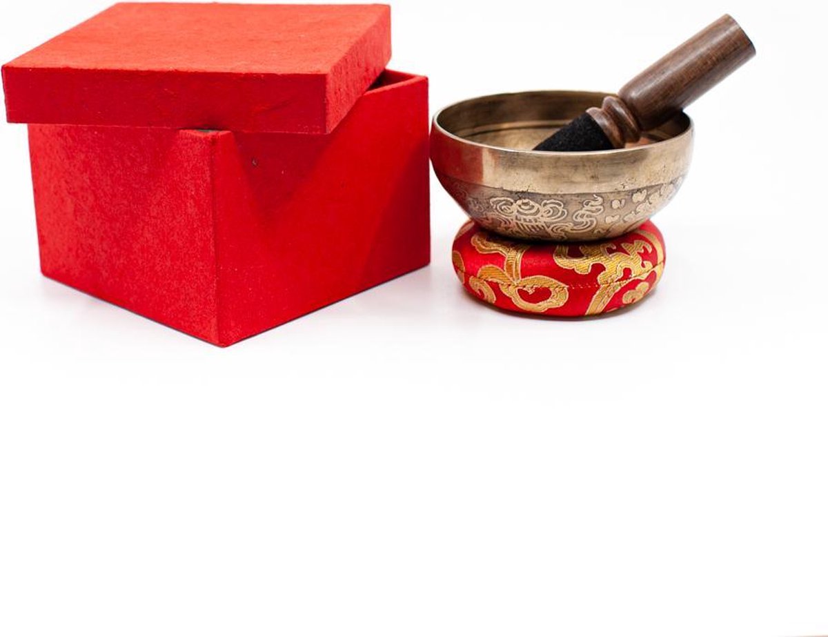 Klankschaal Geschenkset (Tibetaans Gegraveerd)
