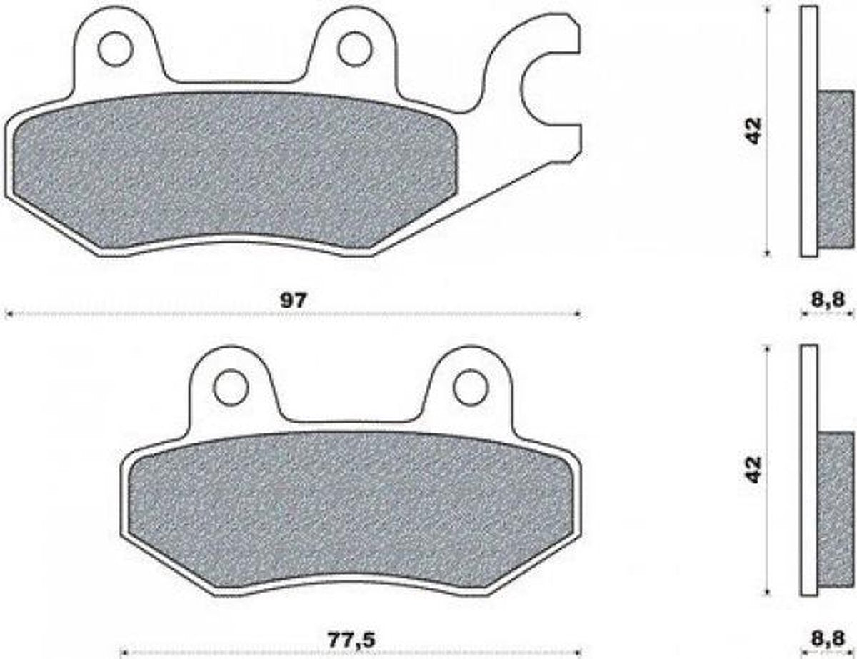 Remblokset Newfren FD0257 Kymco Dink Voor/Achter