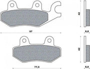 Remblokset Newfren FD0257 Kymco Dink Voor/Achter