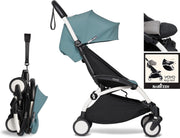 Babyzen YOYO² buggy vanaf 6 maanden inclusief beensteun -  aqua met frame wit