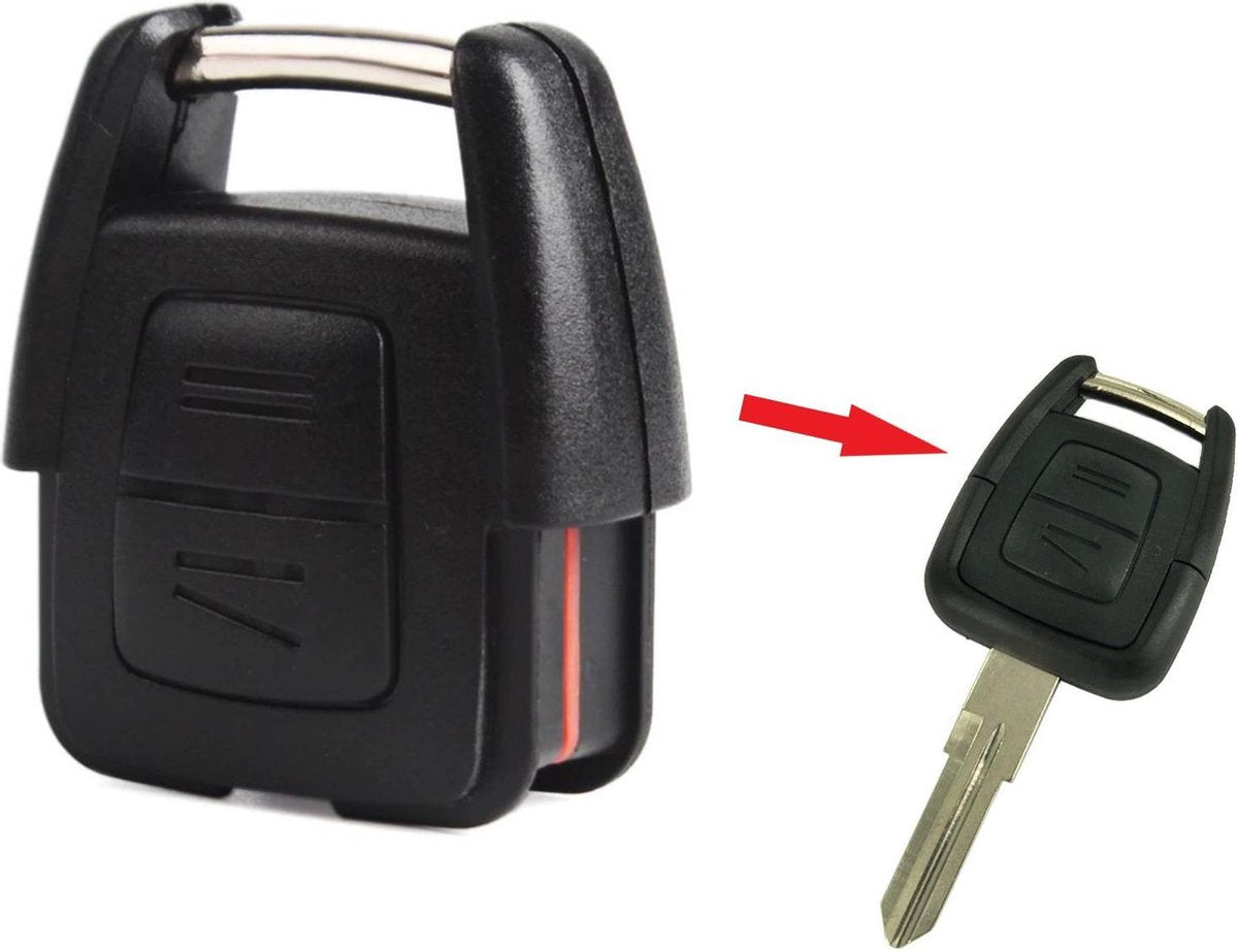 Autosleutel 2 knoppen HURSG2N behuizing geschikt voor Opel Astra Corsa Vectra Zafira Frontera Omega Tigra autosleutel sleutelbehuizing (H-2B)