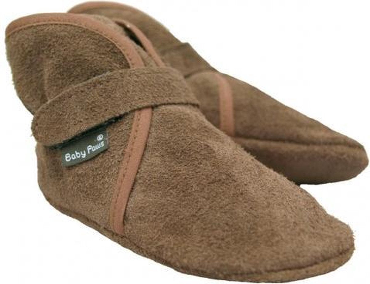 Baby Paws babyslofjes Wrapz bruin suède