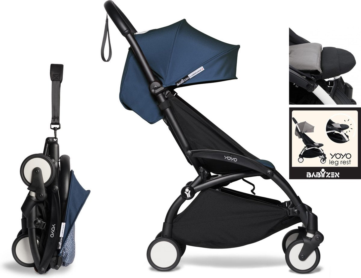 Babyzen YOYO² buggy vanaf 6 maanden inclusief beensteun -  AirFrance met frame zwart