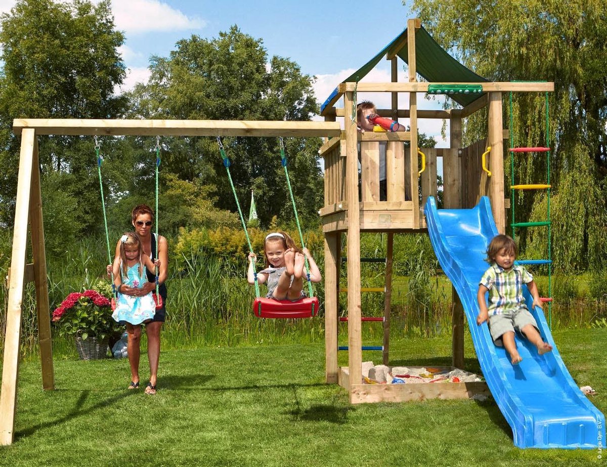 Speeltoestel met Glijbaan en Schommel • Lodge 2-Swing Module 220