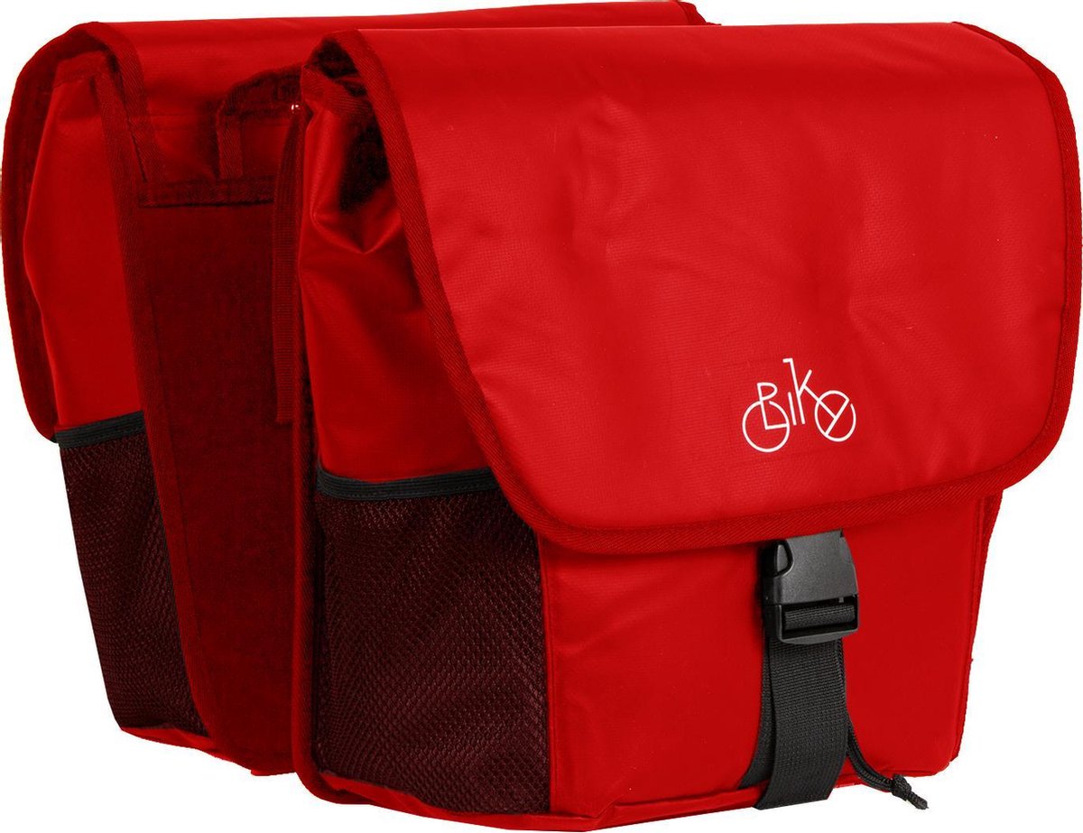 Bike - Carbon - Fietstas - Planner 2 side bag - Waterafstotend PU materiaal - Rood Zwart