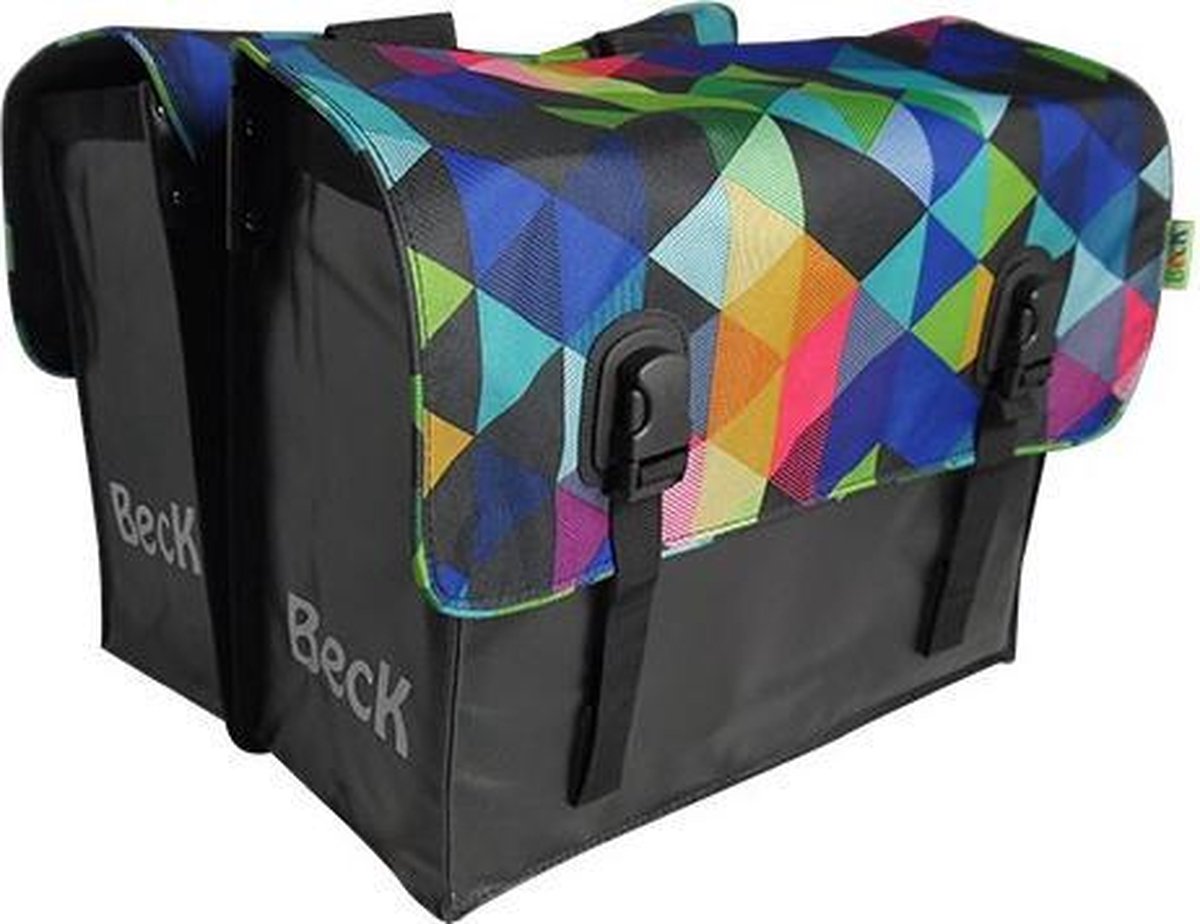 Beck Type Classic - Dubbele Fietstas - 46 l - Zwart/Multicolor