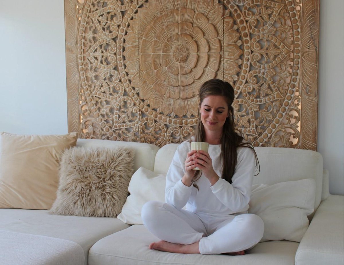 Jogging set - lounge wear - home wear - yoga set - yogakleding- Dames - Lounge wear - wit - Small