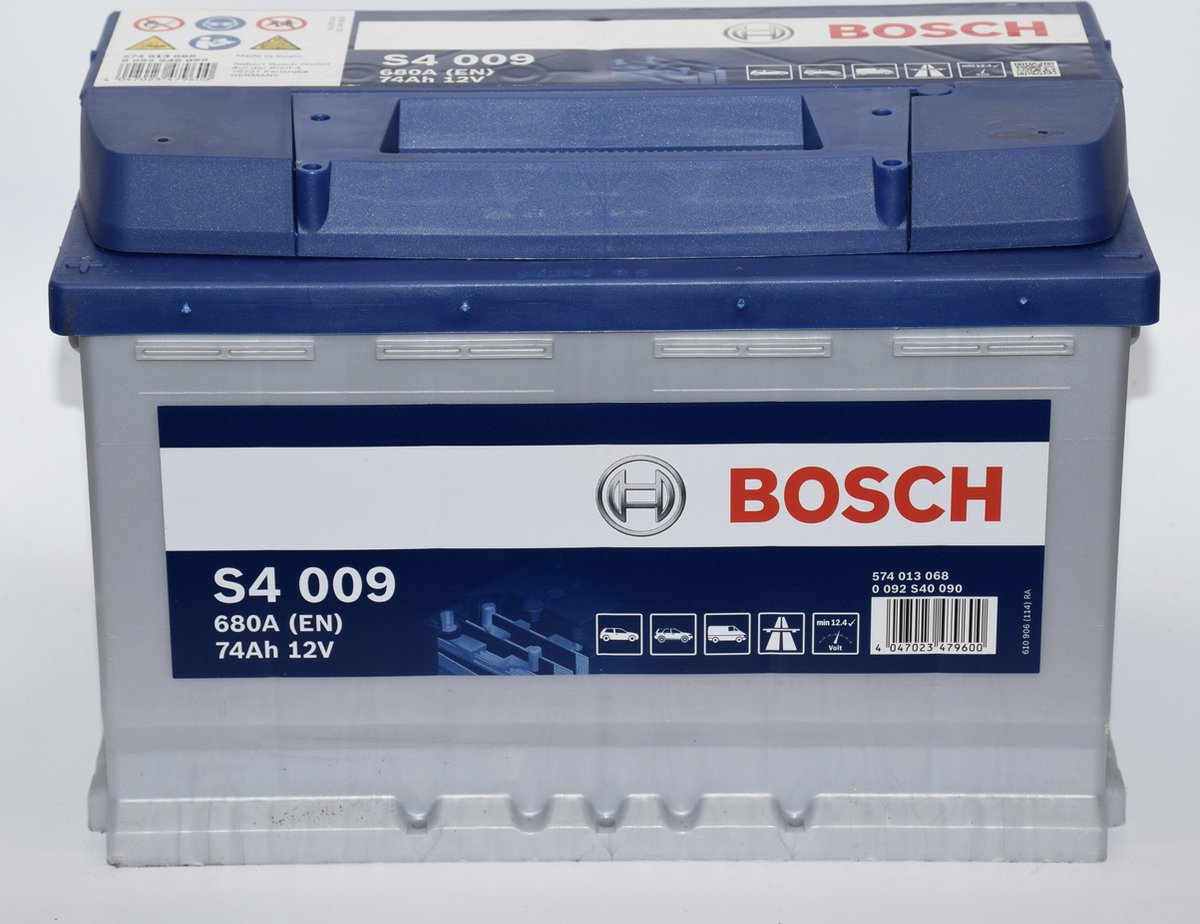 Bosch accu S4009 - 680A (EN) 74Ah 12V