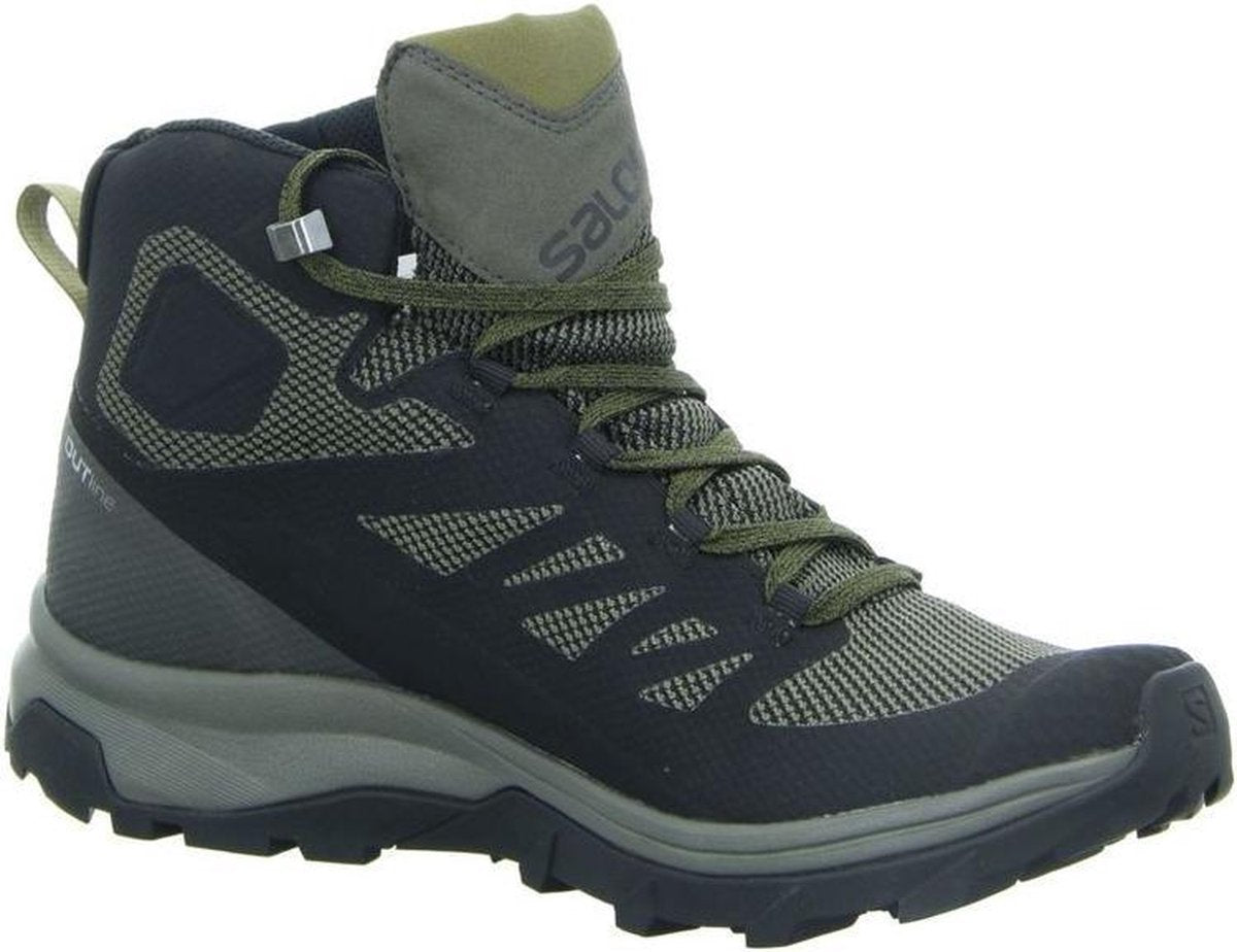 Salomon Outline Mid GTX Wandelschoenen Heren - Zwart/Beluga/Capers - Maat 46