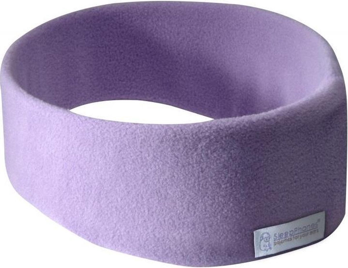 SleepPhones® Effortless Fleece Quiet Lavender - Bluetooth-hoofdtelefoon met Draadloos QI Opladen - Medium