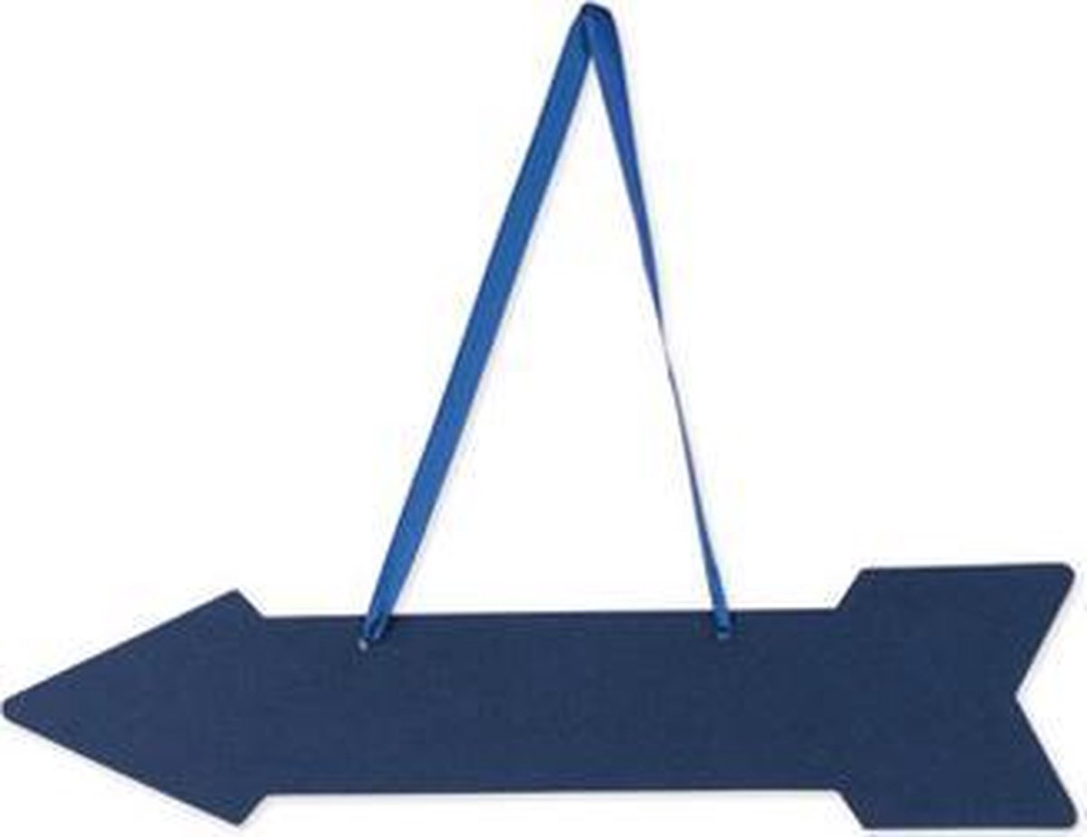 Wegwijzer pijlen blauw met satijnen lint -  5 stuks