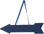 Wegwijzer pijlen blauw met satijnen lint -  5 stuks