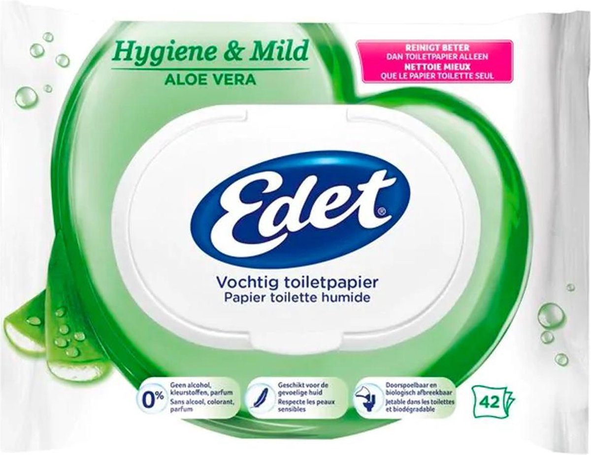 Edet Aloe Vera Vochtig Toiletpapier - 42 Stuks
