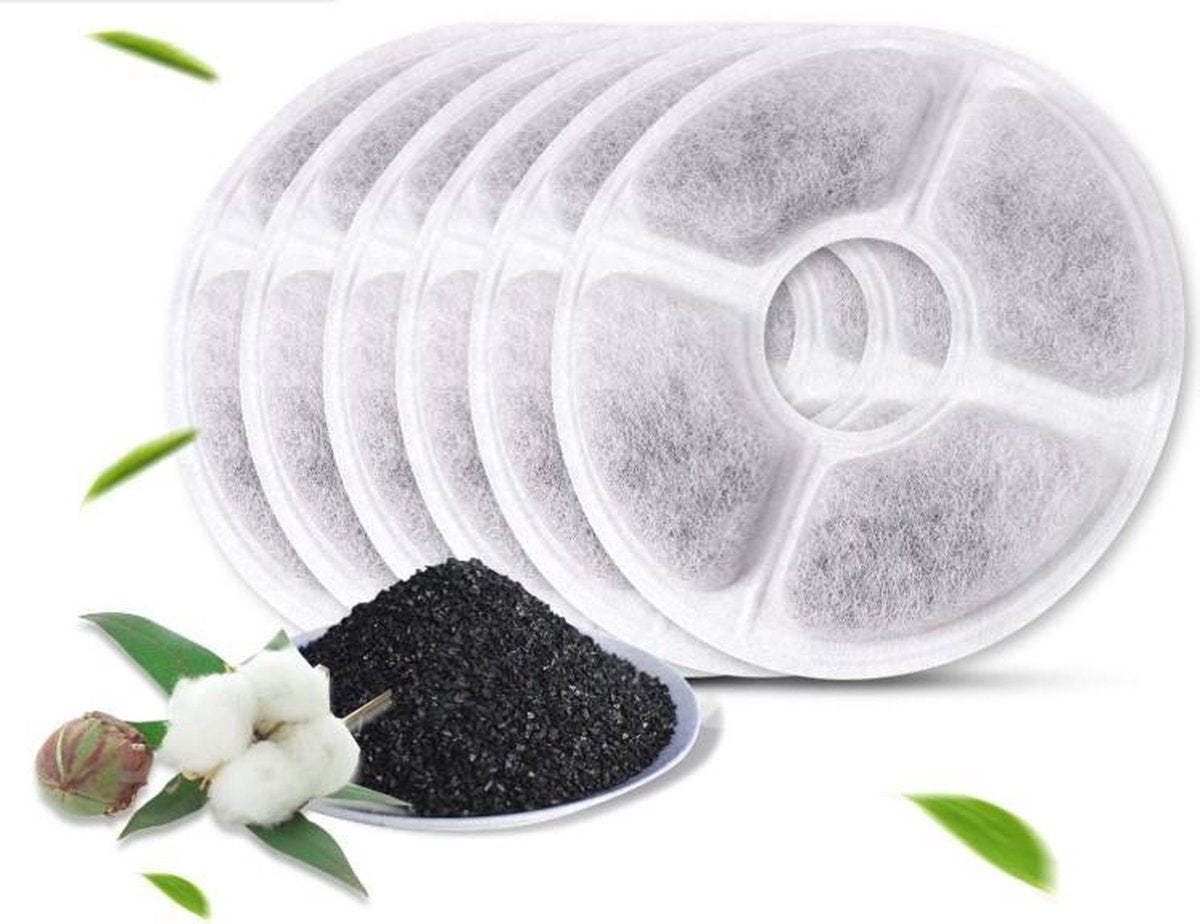 T&D - Drinkfontein Filters - Navulling Set - Filters Kattenfontein - Filters Drinkfontein - Voor Kat/Hond - 10st.