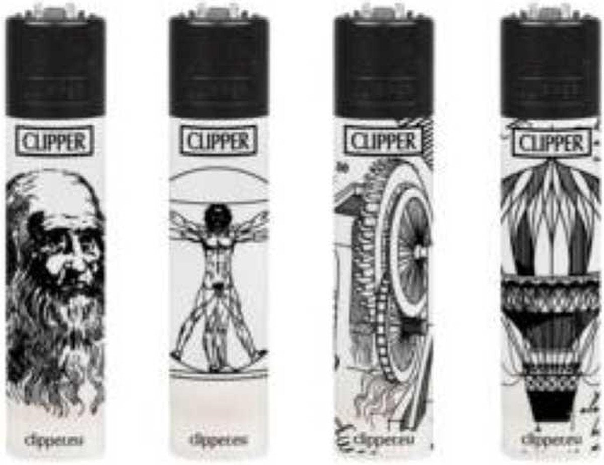 Clipper Aansteker - Da Vinci - 4 stuks
