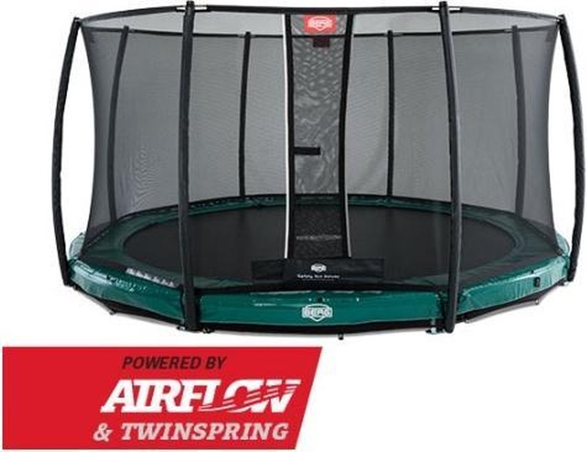 Trampoline BERG InGround Elite Green 380 + Safety Net Deluxe