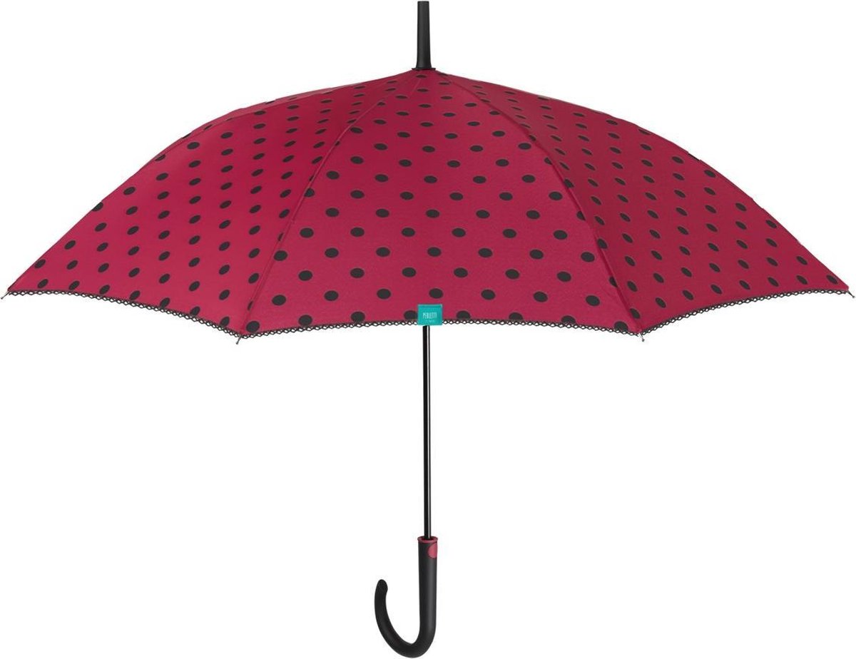Perletti Paraplu Time Automatisch Dames 102 Cm Microfiber Rood