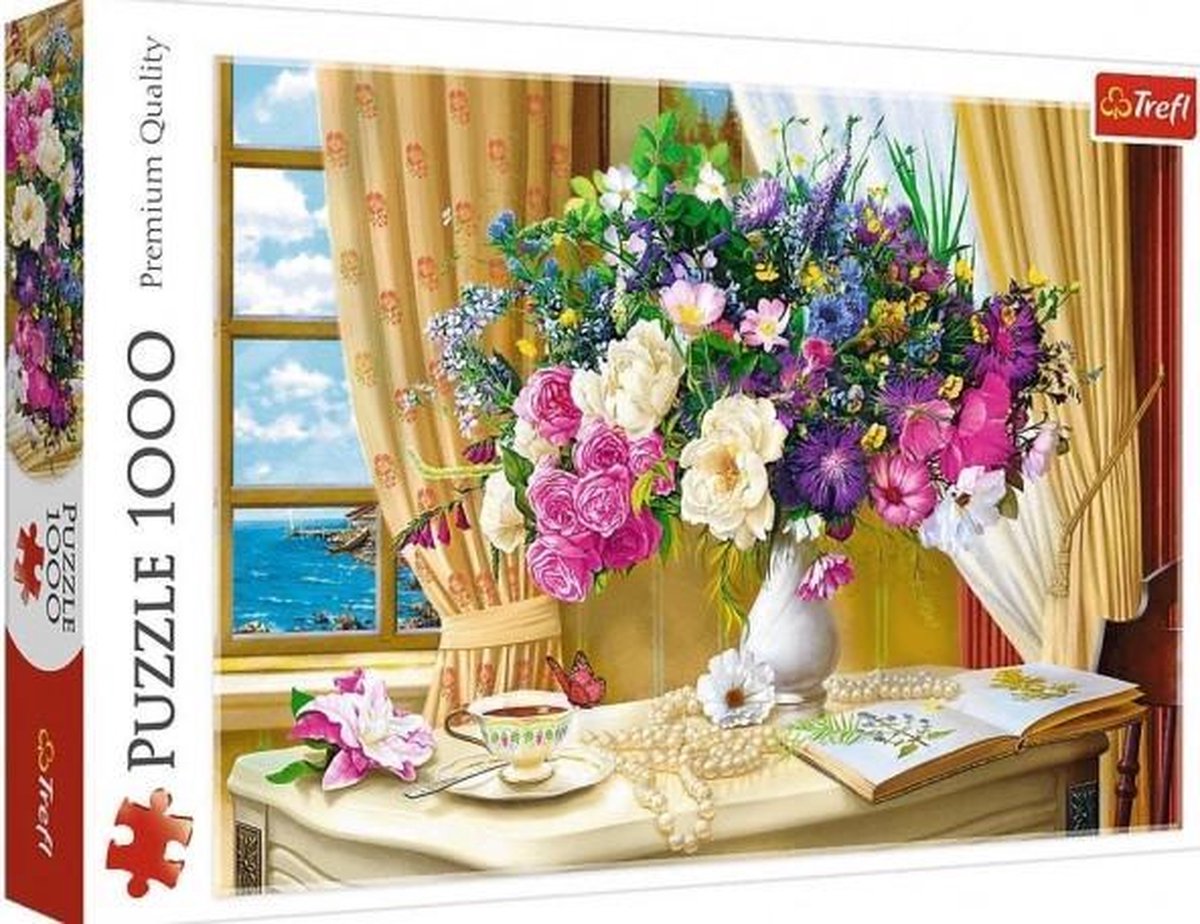 Trefl Puzzel 1000 Stuks - Bloemen in de ochtend