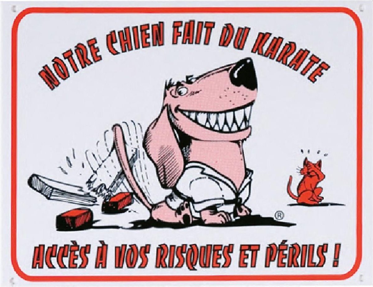 Flamingo Hondenwaakbord Chien Karate - Rood/wit