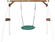 Summer Nest Schommel Wit/bruin - FSC100% Hemlock hout - 1 nest schommel en 4 grondankers