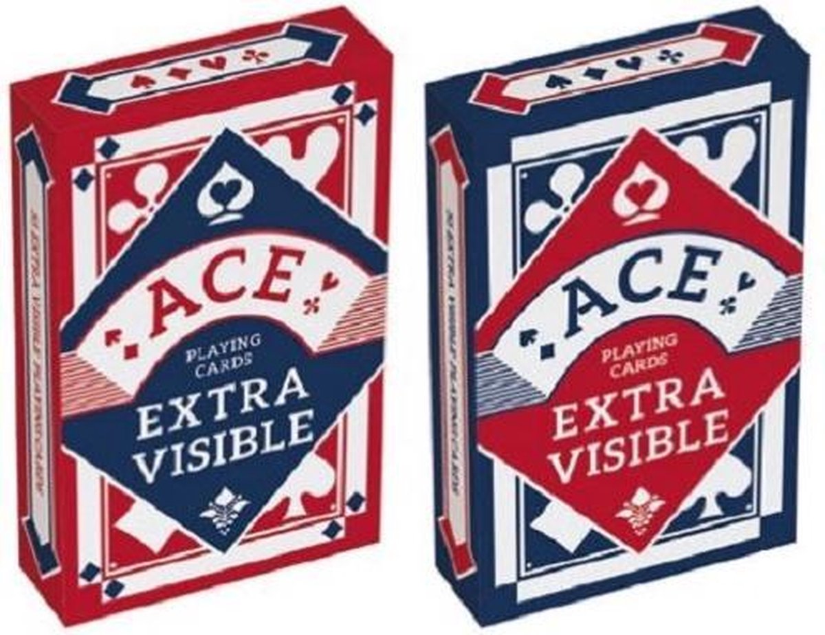 Cartamundi Speelkaarten Poker Karton Blauw/rood (en) 2 Stuks