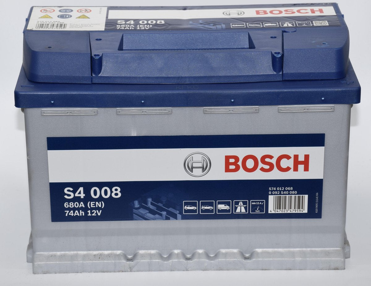 Bosch accu S4008 - 680A (EN) 74Ah 12V