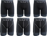 6 stuks katoenen NAFT zwarte boxershorts maat XXL