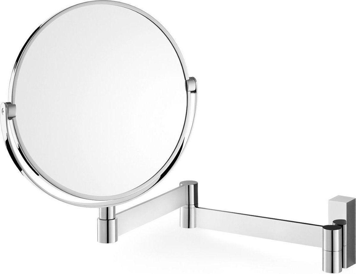 Zack make-up spiegel Linea hoogglanzend gepolijst rvs - 3x vergrotend - hangend - boren - 40045