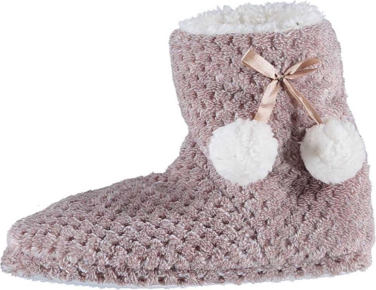 Apollo Sloffen Pastel Dames Textiel/elastomeer Bruin Mt 39-40