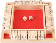 Sluit de doos - Zinaps Sluit de Doos Educational Numeracy Vaardigheden Game Gift Houten Nummer Bord Kinderen Vroege Onderwijs Traditionele Sluit het Box-spel voor 4 spelers Digital Flop Game- (WK 02127)