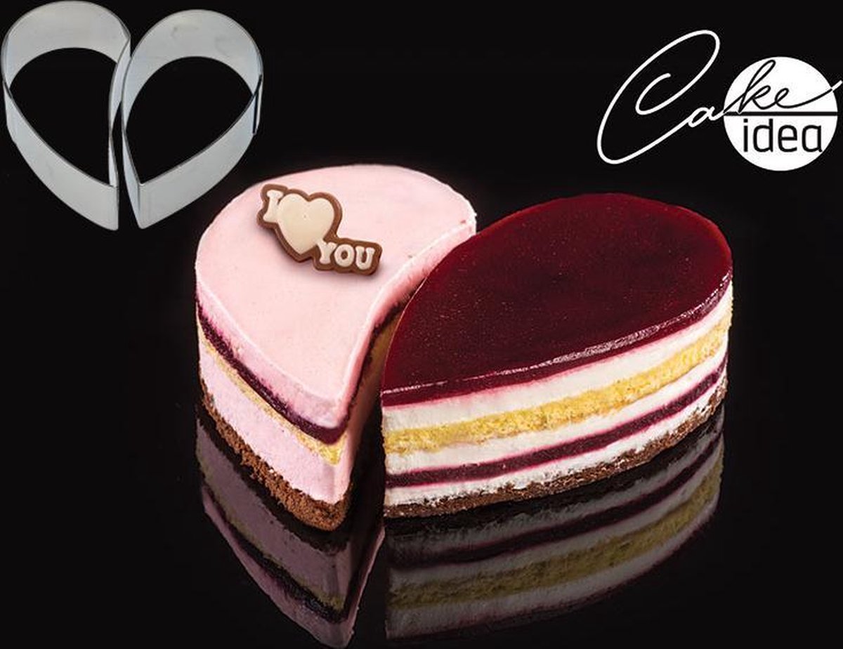 Cake-Idea Bakringenset "Heart"