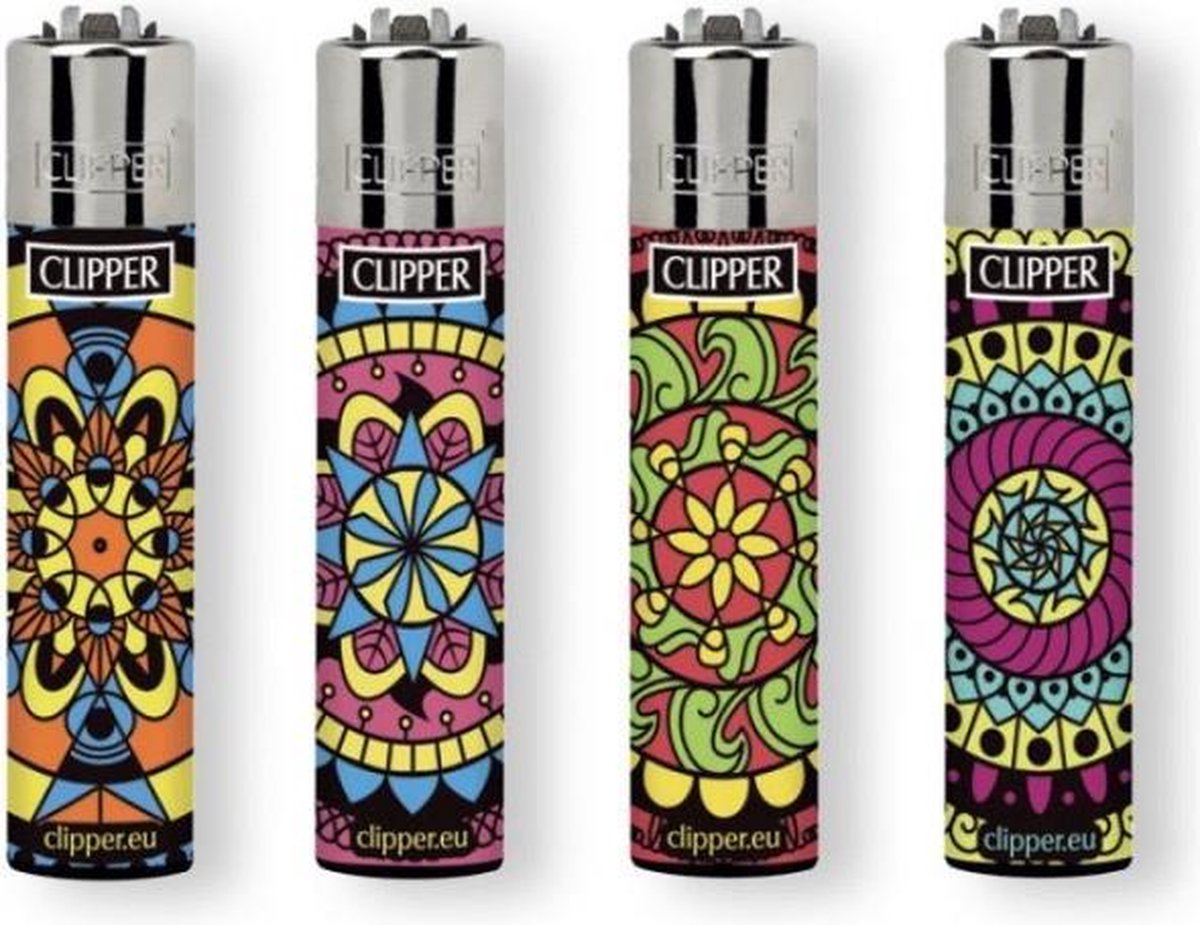 Clipper Aansteker - Mandala Pattern - 4 stuks