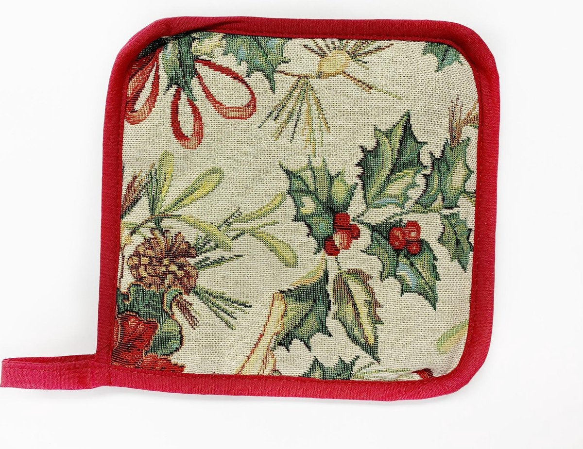 Pannenlap - luxe gobelinstof - Christmas Happiness - Kerst