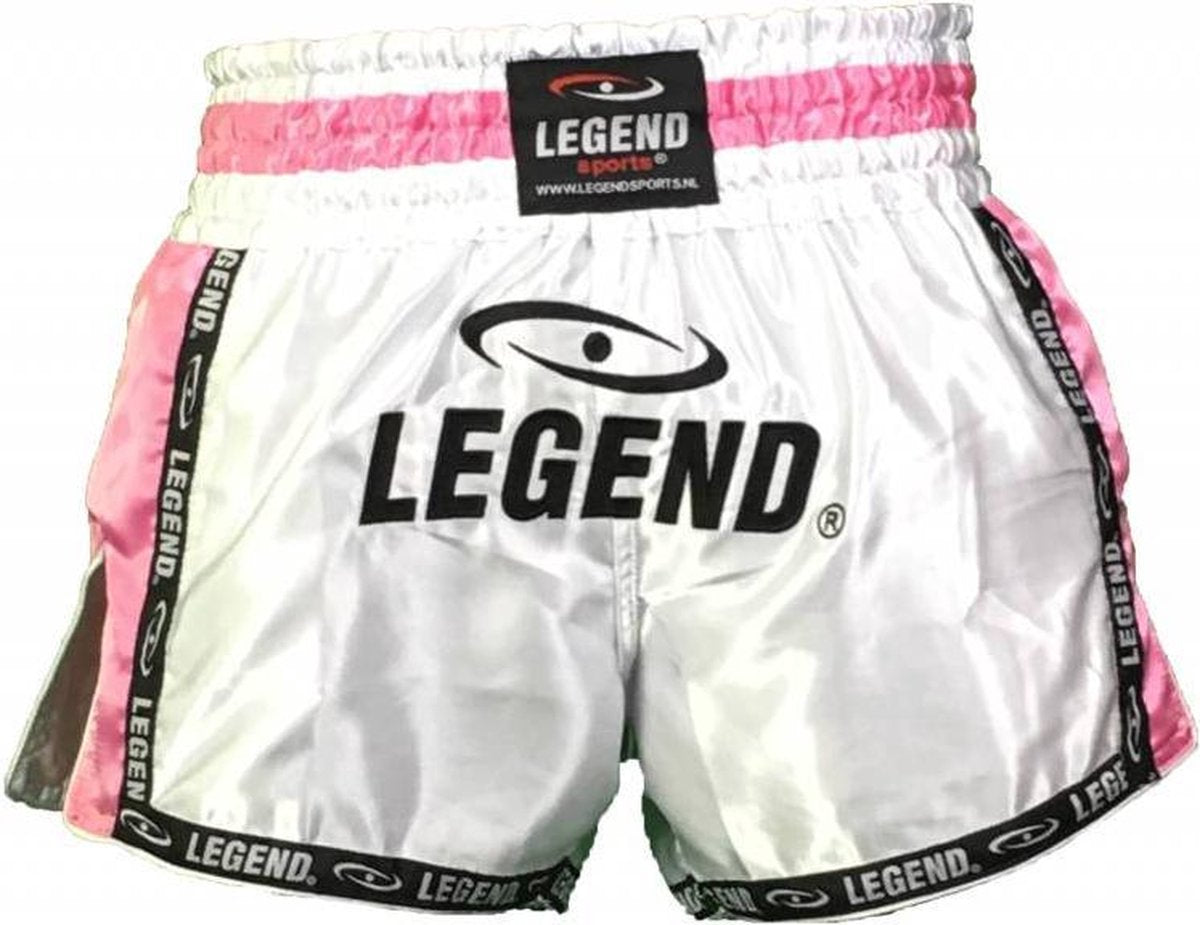 Kickboks broekje dames roze/wit Legend Trendy  M